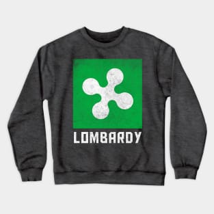 Lombardy Flag // Vintage Look Italian Region Design Crewneck Sweatshirt